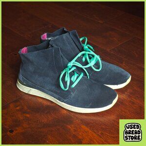 Reef Rover Hi LX Blue Suede Leather High Top Sneaker Bootie Size 10 Womens